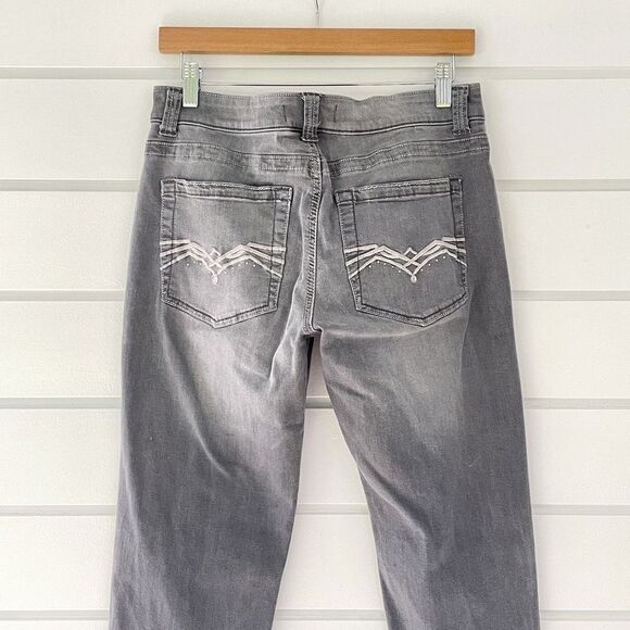 Lee Platinum Label Women's Grey Mid Rise Straight Leg Stretch Jeans Size 10 - Picture 5 of 9